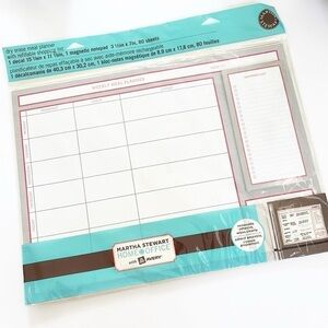 NEW Martha Stewart Home Office dry erase meal planner